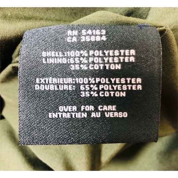 Cole Haan Mens Olive Green Full Zip Hooded Field Utility Parka Jacket Sz M New - Picture 9 of 12